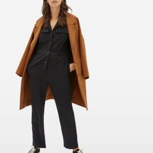 EVERLANE utility drape jumpsuit in black size 8 NWT